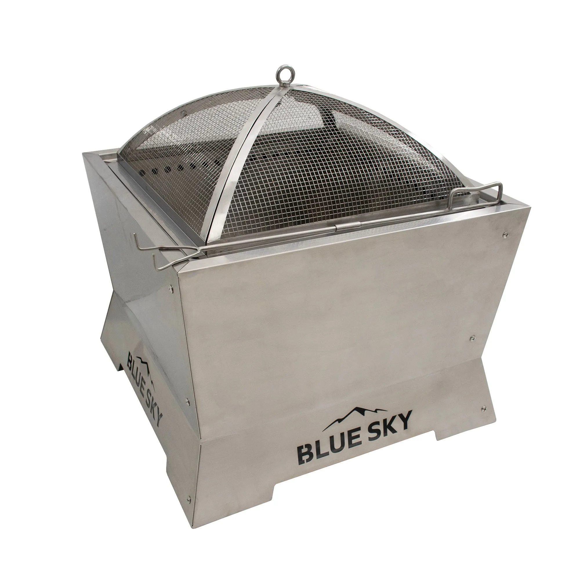 Stainless Steel Square Domed Peak Spark Screen and Screen Lift