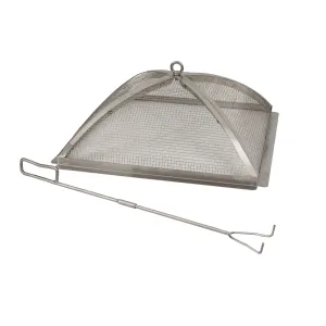 Stainless Steel Square Domed Peak Spark Screen and Screen Lift