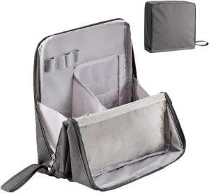 Standing Makeup Bag – Portable, Large Capacity, Multi-purpose Large Capacity Oxford Cloth Standing Makeup Bag (1 Gray)