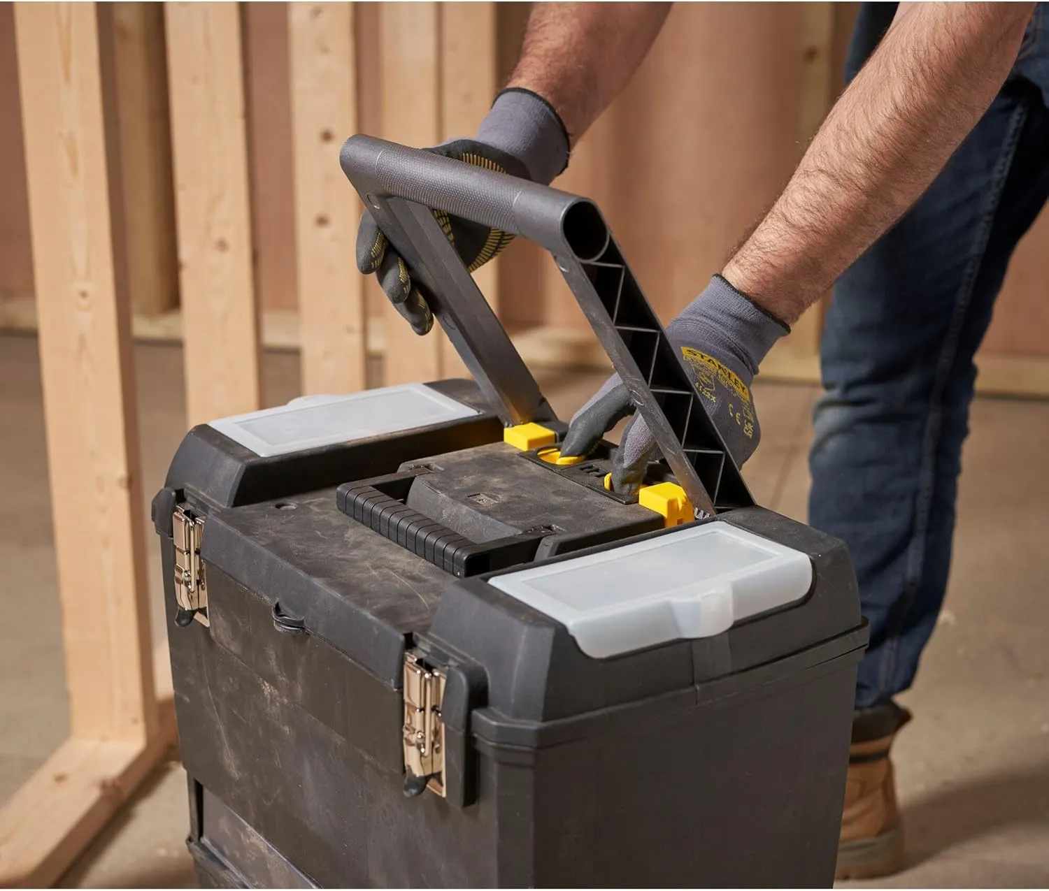 STANLEY Mobile Work Centre Toolbox, 2 Tier Stackable Units, 1-93-968