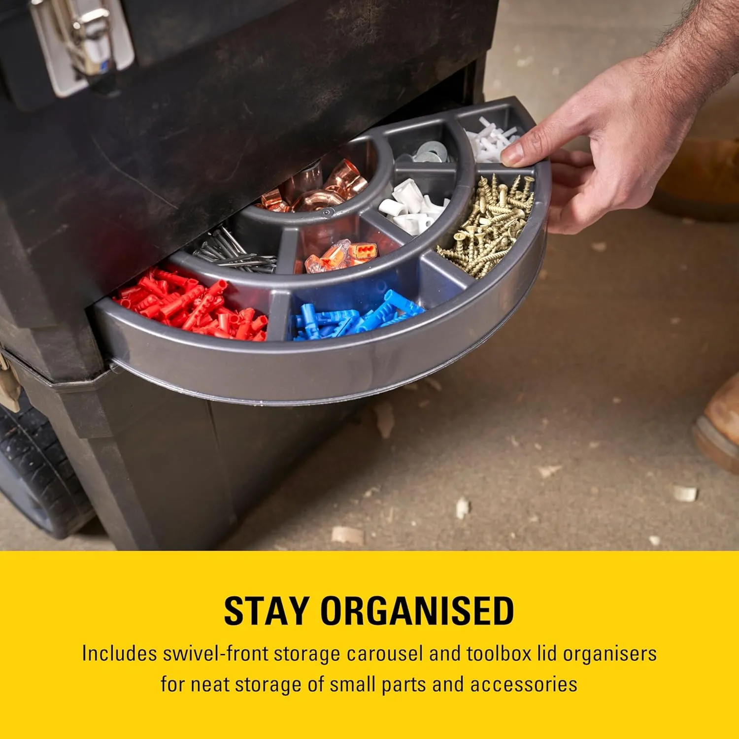 STANLEY Mobile Work Centre Toolbox, 2 Tier Stackable Units, 1-93-968