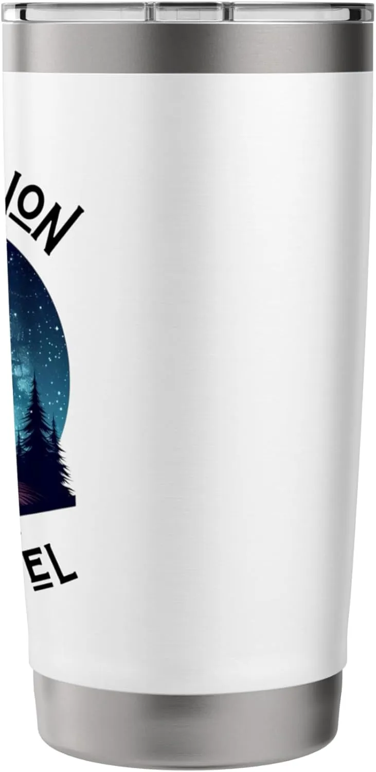 Stargazing Camping and Vintage Camping With Stars and Moon Stainless Steel Insulated Tumbler