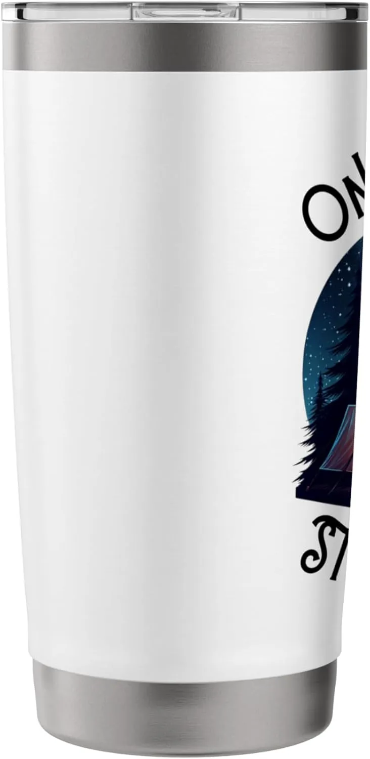 Stargazing Camping and Vintage Camping With Stars and Moon Stainless Steel Insulated Tumbler