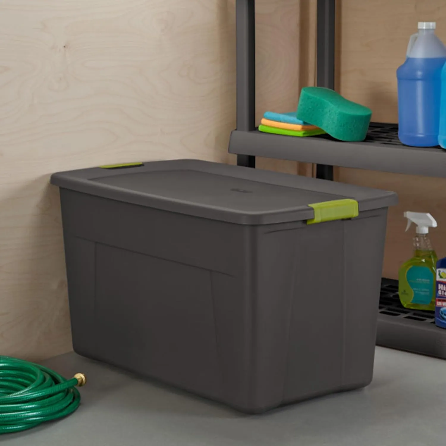 Sterilite 4-Pack Storage Bins with Lids, Extra Large Tote Bin Containers, 35 Gallon, Gray