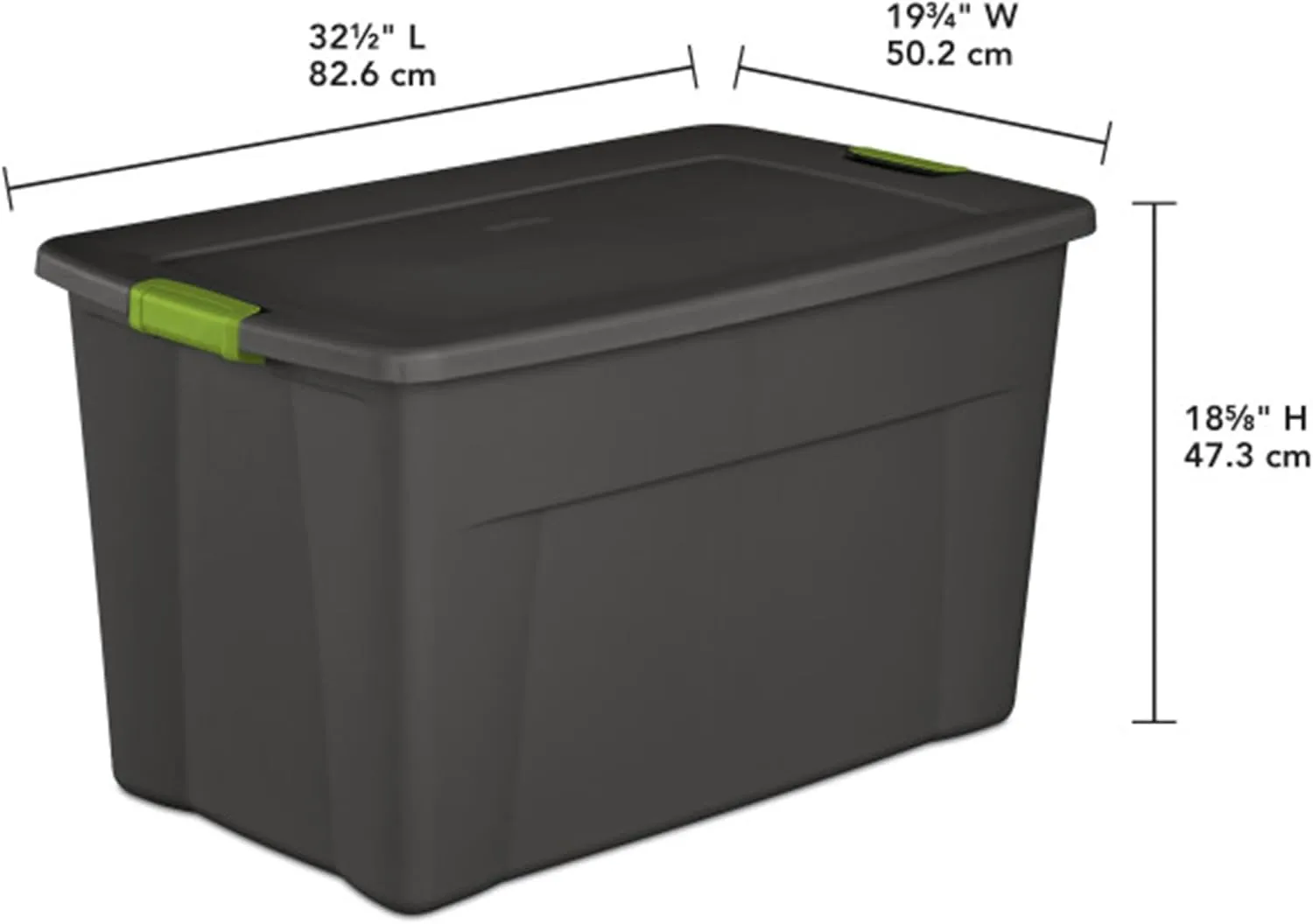 Sterilite 4-Pack Storage Bins with Lids, Extra Large Tote Bin Containers, 35 Gallon, Gray