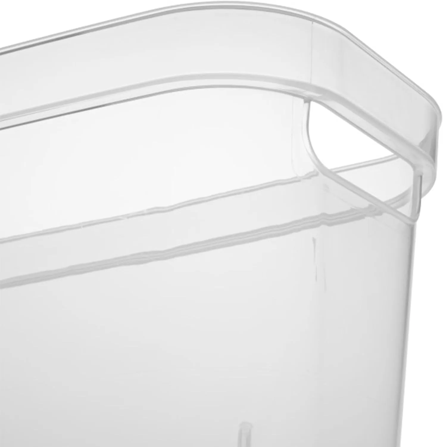 Sterilite 6.25x6.25x15 Inch Narrow Modern Storage Bin with Comfortable Carry Through Handles and Banded Rim for Household Organization, Clear (8 Pack)