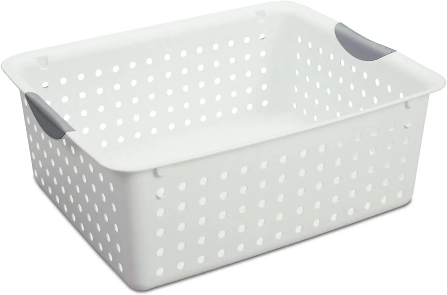 Sterilite Large Ultra Basket, Open Storage Bin to Organize Closets, Cabinets, Pantry, Shelving and Countertop Space, White, 1-Pack