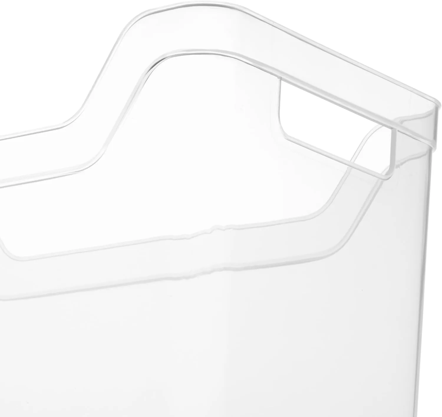 Sterilite Medium Shelf Bin with Handles, Plastic Storage Container for Organizing Shelving, Closet, Pantry, and Countertops, Clear, 6-Pack