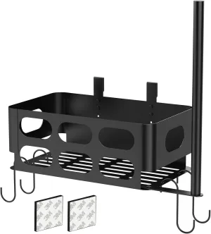 Storage Bin for Traeger Smoker Grill Caddy with Paper Towel Holder and Hooks and Anti-Scratch Pads, Traeger Accessories Compatible with Traeger, Pit Boss, Z-Grills, Grill Accessories for Outdoor Grill