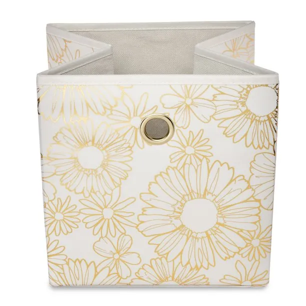 Storage Bins Gold Metallic 4 Pack