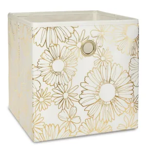 Storage Bins Gold Metallic 4 Pack