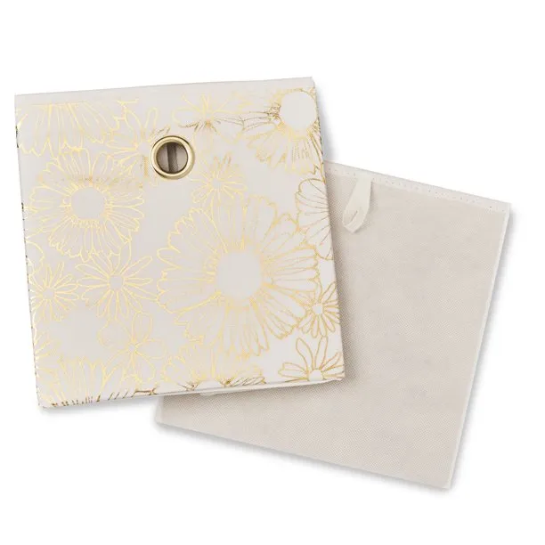 Storage Bins Gold Metallic 4 Pack