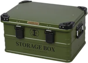 Storage Box Storage Bin with Handle Multifunctional Container Trunk Organizer for Outdoor Shopping Backpacking Kitchen Garage, M Green