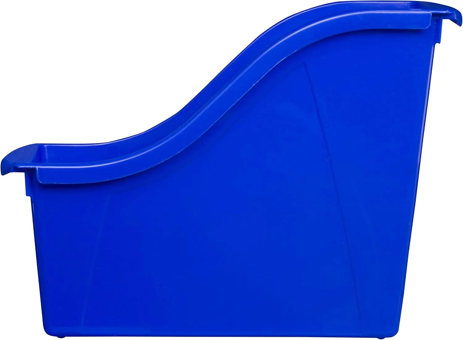 Storex Small Book Bin, Linking Storage Bin, Dry Erase Surface, 11.75" x 8.5" x 4.5" STEM Blue 6-Pack