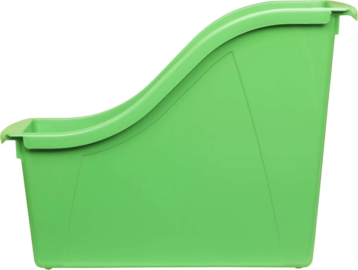 Storex Small Book Bin, Linking Storage Bin, Dry Erase Surface, 11.75" x 8.5" x 4.5" STEM Green (Pack of 6)