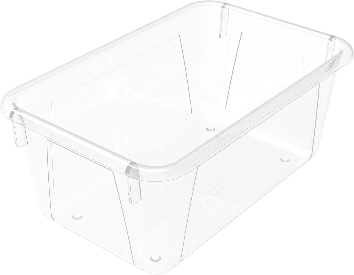 Storex Small Cubby Bin, 12.2 x 7.8 x 5.1 Inches, Clear, 5-Pack (62464U05C)