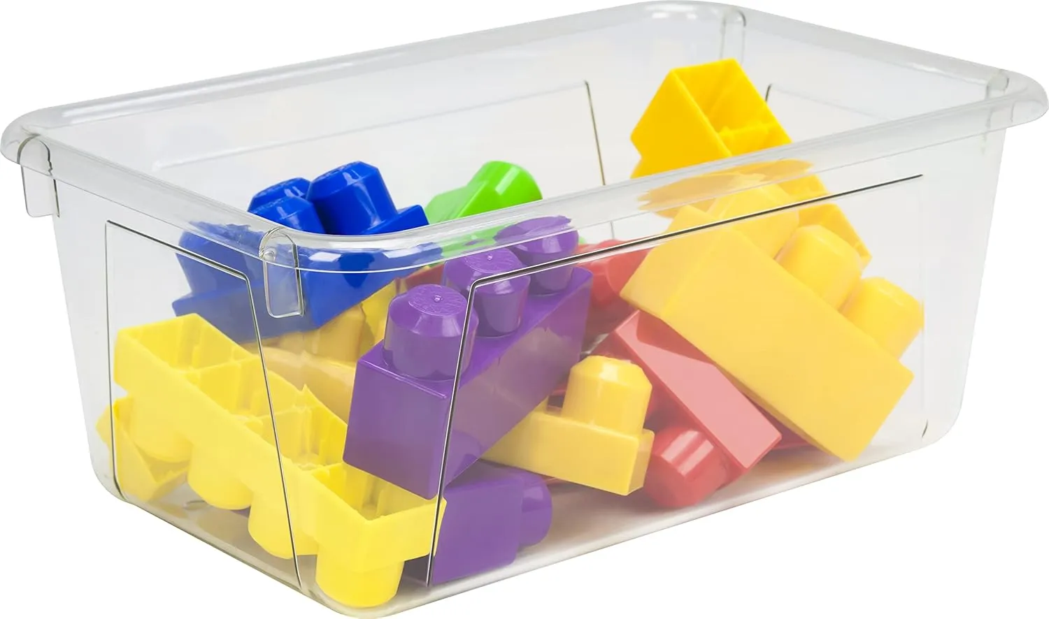 Storex Small Cubby Bin, 12.2 x 7.8 x 5.1 Inches, Clear, 5-Pack (62464U05C)