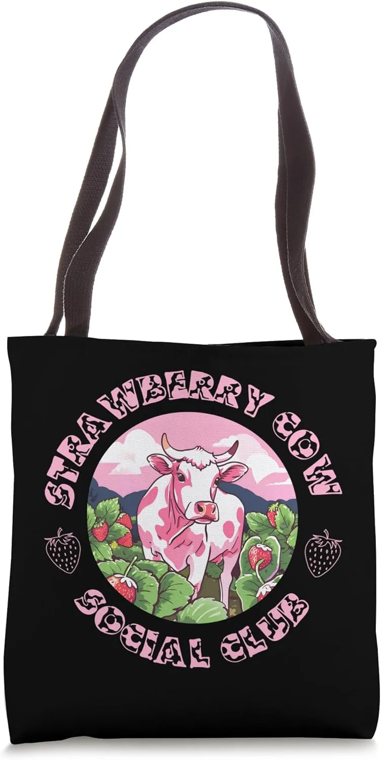 Strawberry Cow Social Club Tote Bag