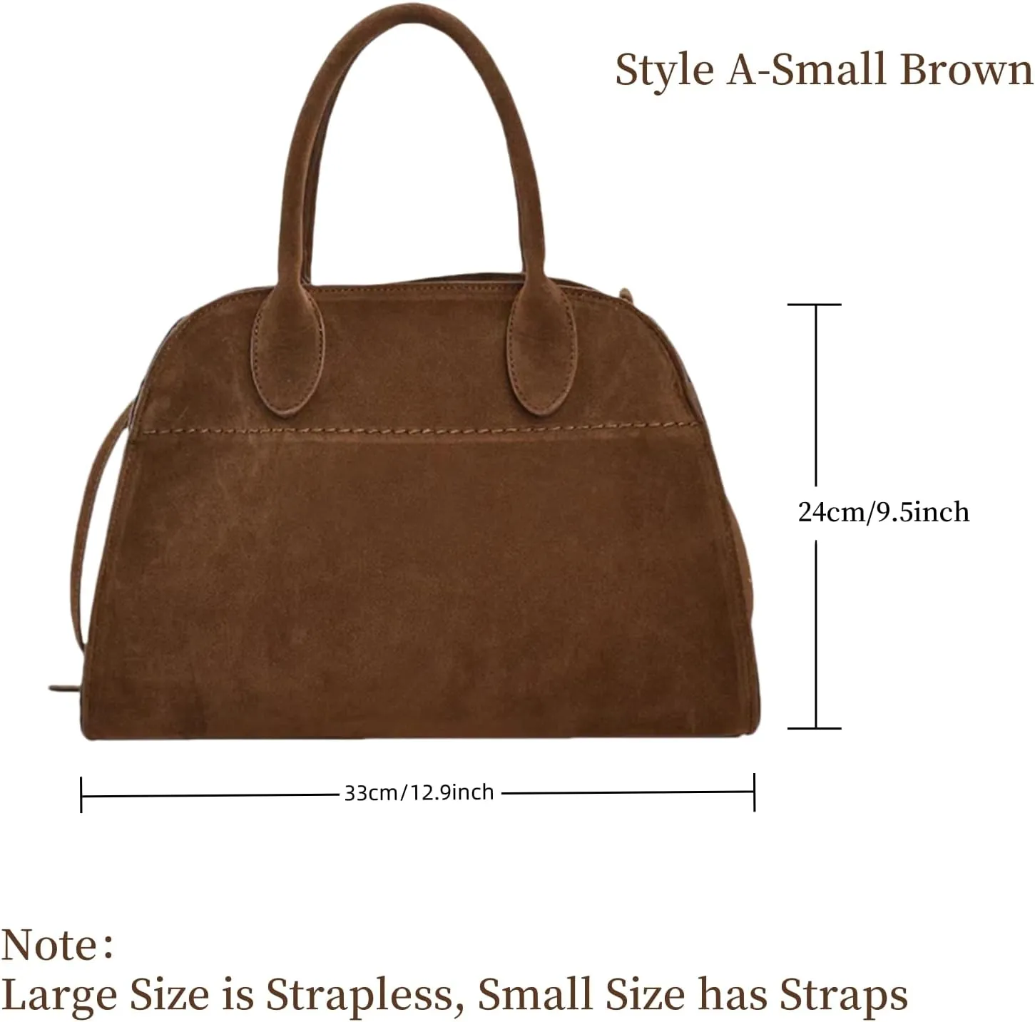 Suede Tote Bag for Women, Womens Purse Slouchy Hobo Handbag Brown Retro Top Handle Bag, Fashion Shoulder Satchel Work Bags