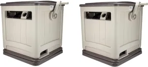 Suncast Swivel Hose Reel Storage Hideaway w/Smart Trak Hose Guide & Bin (2 Pack)