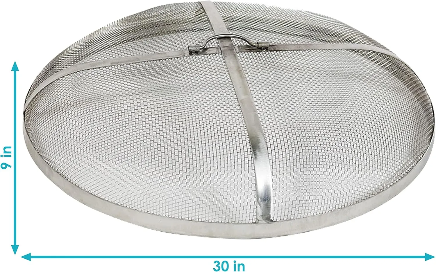 Sunnydaze Rust-Resistant Stainless Steel Fire Pit Spark Screen Cover - 30-Inch Diameter
