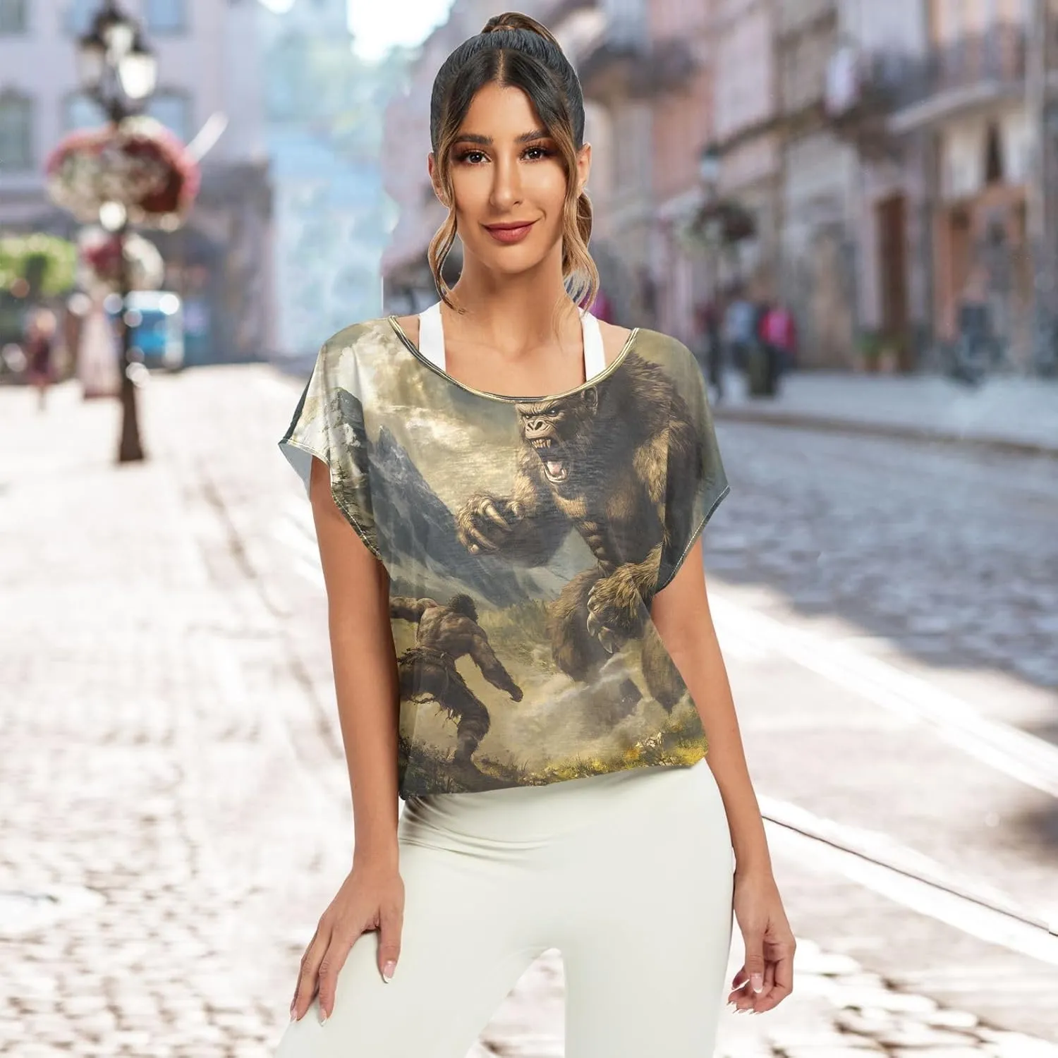 Sunset Tree Roots Red Women t Shirts Sheer Off Shoulder Fall Blouses for Women Casual Work Tops for Women