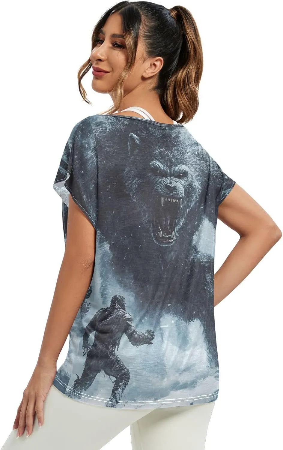 Sunset Tree Roots Red Women t Shirts Sheer Off Shoulder Fall Blouses for Women Casual Work Tops for Women
