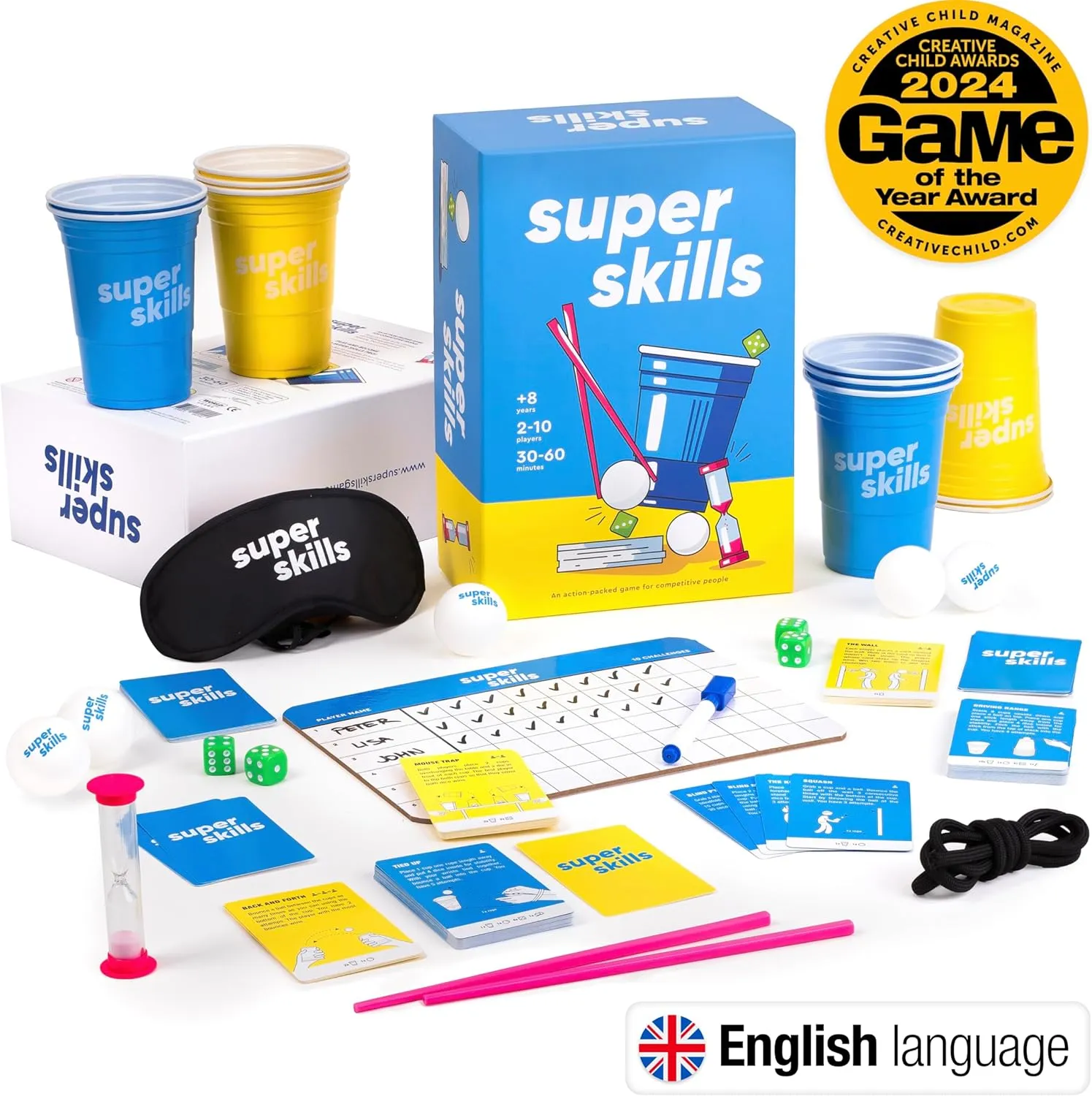 Super Skills - Action Game for Competitive People - Beat Your Friends at 120 Challenges - Fun Group Activity for Family Night or Party with Kids, Teens