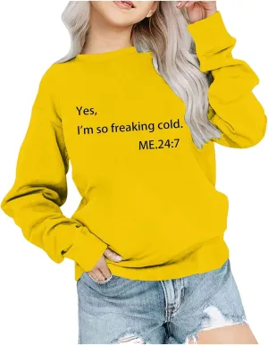 Sweatshirt for Teen Girls Winter Solid Print Crewneck Crop Pullover Loose Fit Long Sleeve Winter Outwear 1-11 Years