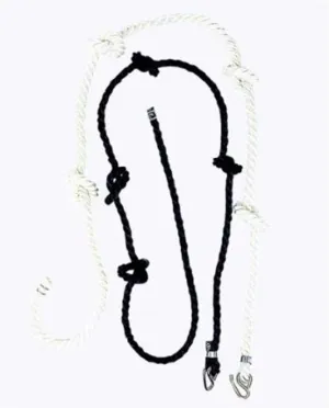 Swing Set Stuff 3/4" Knotted Climbing Rope (Black) with SSS Logo Sticker
