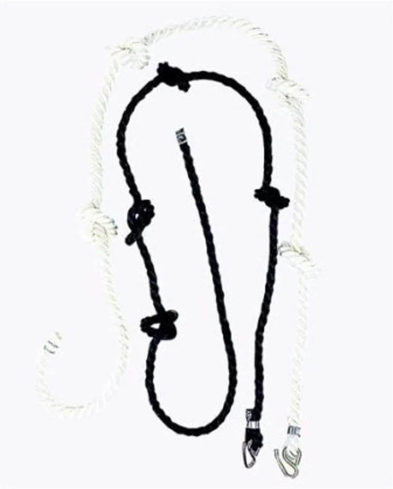 Swing Set Stuff 3/4" Knotted Climbing Rope (Black) with SSS Logo Sticker