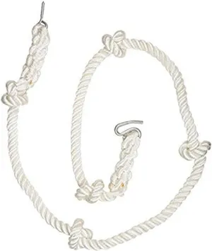 Swing Set Stuff 3/4" Knotted Climbing Rope (White) with SSS Logo Sticker