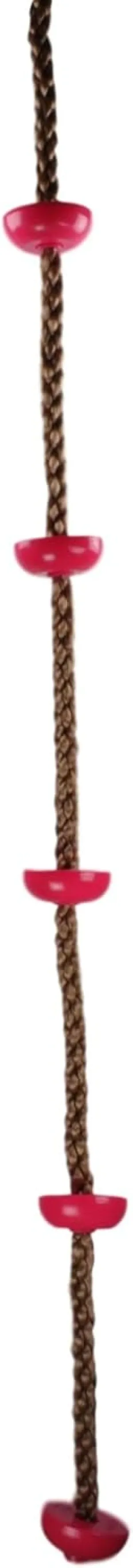Swing Set Stuff Climbing Rope with Steps (Pink) & SSS Logo Sticker
