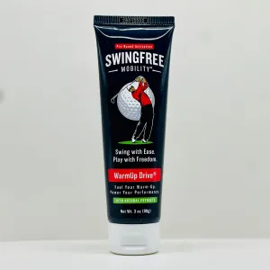 SwingFree Warmup Drive – Golf Muscle Warm-Up Cream | Pre-Round Sports Rub with Menthol, Capsaicin & Natural Botanicals | Mild Heat Formula for Flexibility, Circulation & Peak Performance – 3 oz Tube