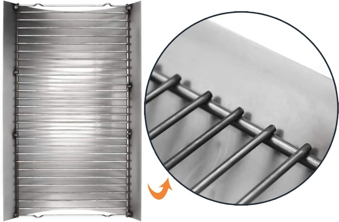 SZ3509 (1-Pack) 20.4 inches Stainless Steel Fire Grate Hanger and Ash Drip Pan for Chargriller 5050, Chargriller 5072, Chargriller 5650