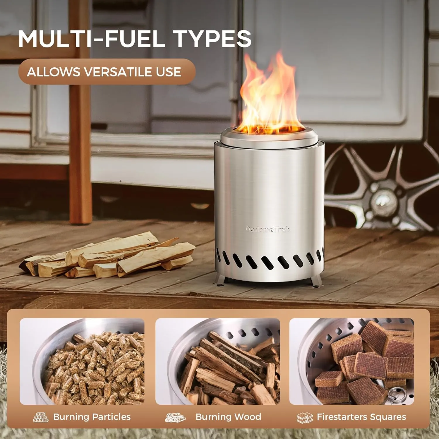 Tabel Top Fire Pit Mini, Portable Firepit Outdoor, 7 Inch Tabletop Firepit Olive