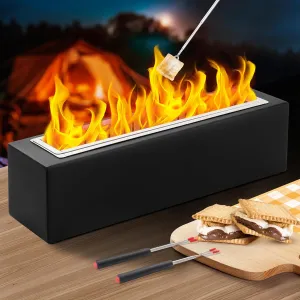 Tabletop Fire Pit - Adjustable Flame – Large Table Top Firepit for Indoor & Outdoor Use/Decor, S'Mores Maker Kit, Portable Garden Patio Balcony Table Fireplace