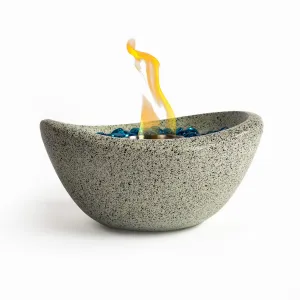 Tabletop Fire Pit Beige, Outdoor & Indoor Fire Pit, Portable Concrete Fire Pit, Personal Ethanol Fireplace, Outdoor Table Top Fire Pit, Mini Fire Pit Smokeless Fire Bowl