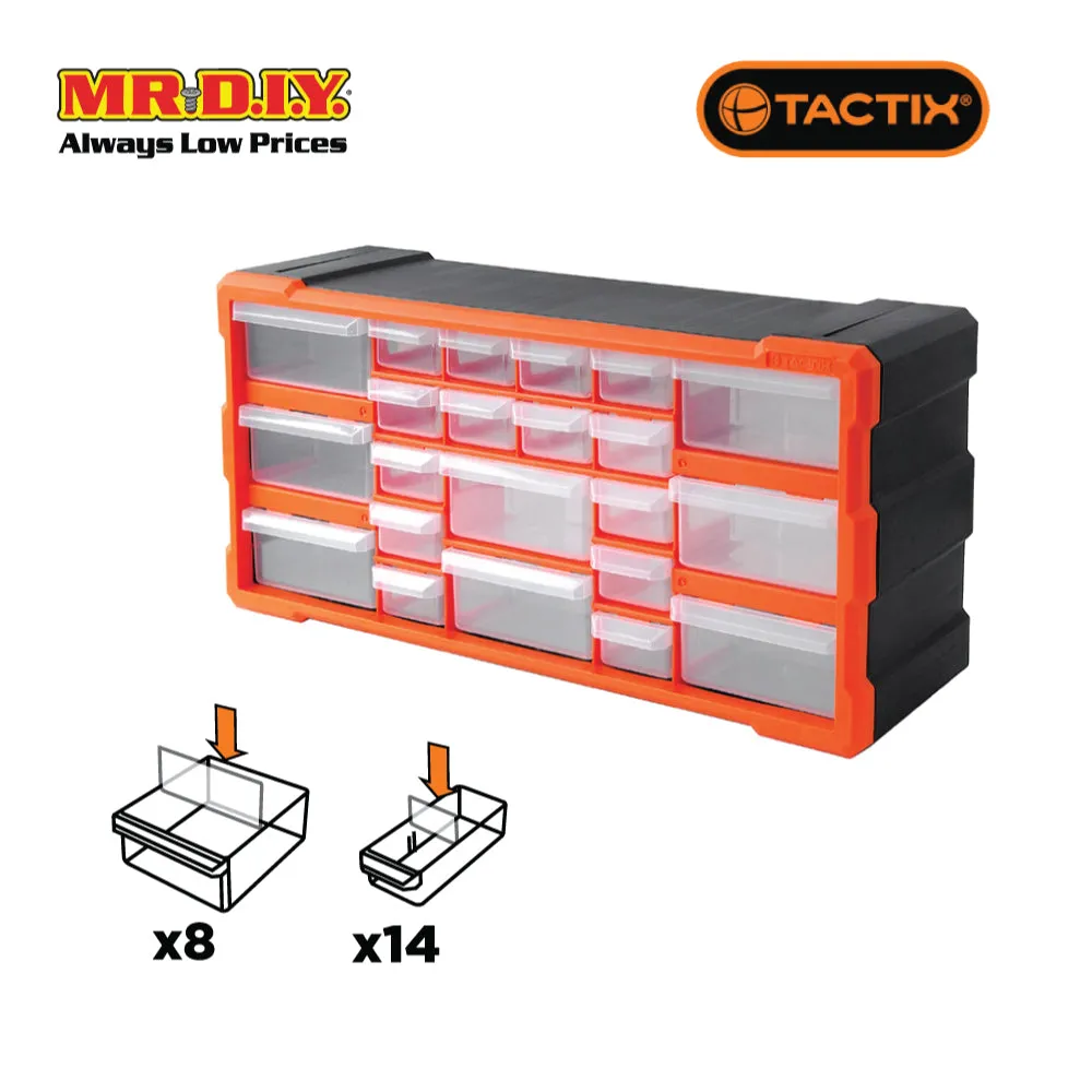 TACTIX 22-Drawers Storage Bin