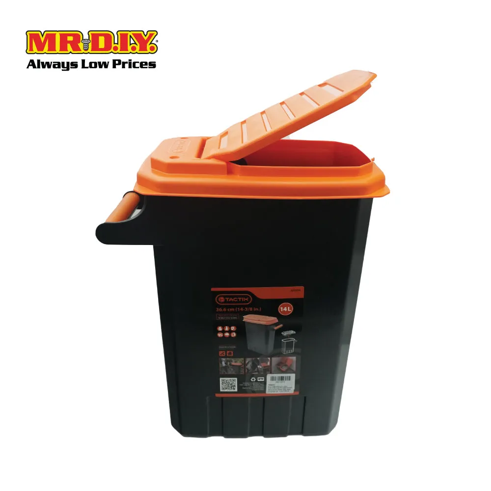 TACTIX Multi-Purpose Storage Plastic Bin Box With Handle 320254 (14L) (36.6 x 19.1 x 41.6cm)