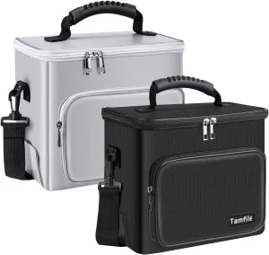 Tamfile Fireproof Lipo Battery Bag (2-Set), Lipo Bag with Pockets and Shoulder Strap,Explosionproof Lipo Safe Bag for Lipo Battery Storage,Transport and Charging