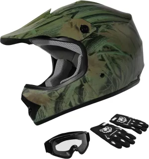 TCMT Dot Youth Kids Full Face Motocross Motorcycle Helmet Off-Road Street Mountain Bike BMX MX ATV Dirtbike Helmet