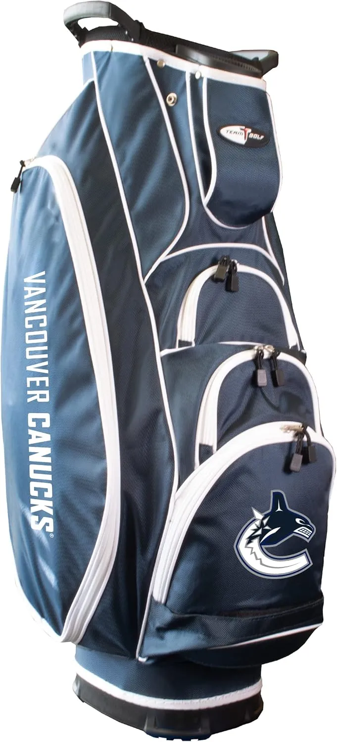 Team Golf NHL Lightweight, 10-Way Club Divider, Spring Action Stand, Insulated Cooler Pocket, Velcro Glove and Umbrella Holder & Lift Assist Handles