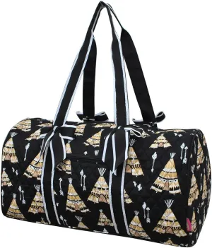 Teepee Print NGIL Large Quilted Duffle Bag