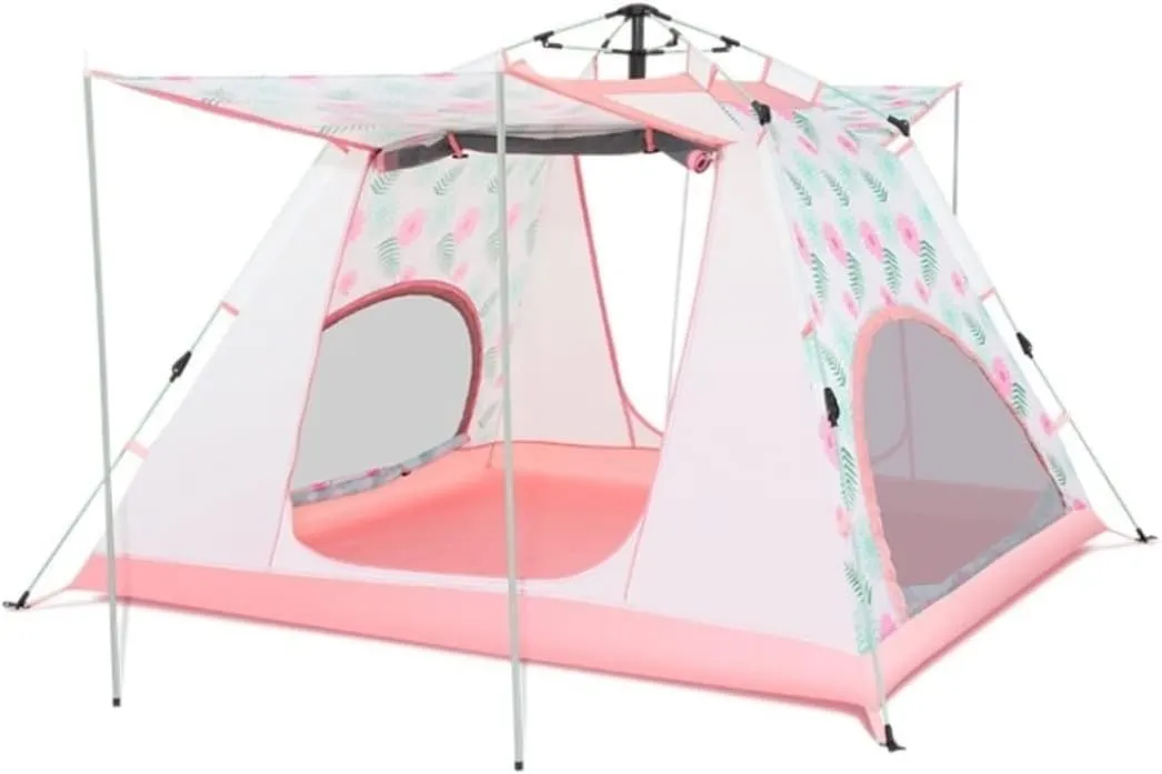 Tents for Camping Beach Tents Automatic Pop Up Tent 4 Person with Sunscreen Coating Waterproof Instant Tent for Camping Hiking Outdoor Tent Family Tents for Camping Hiking Traveling
