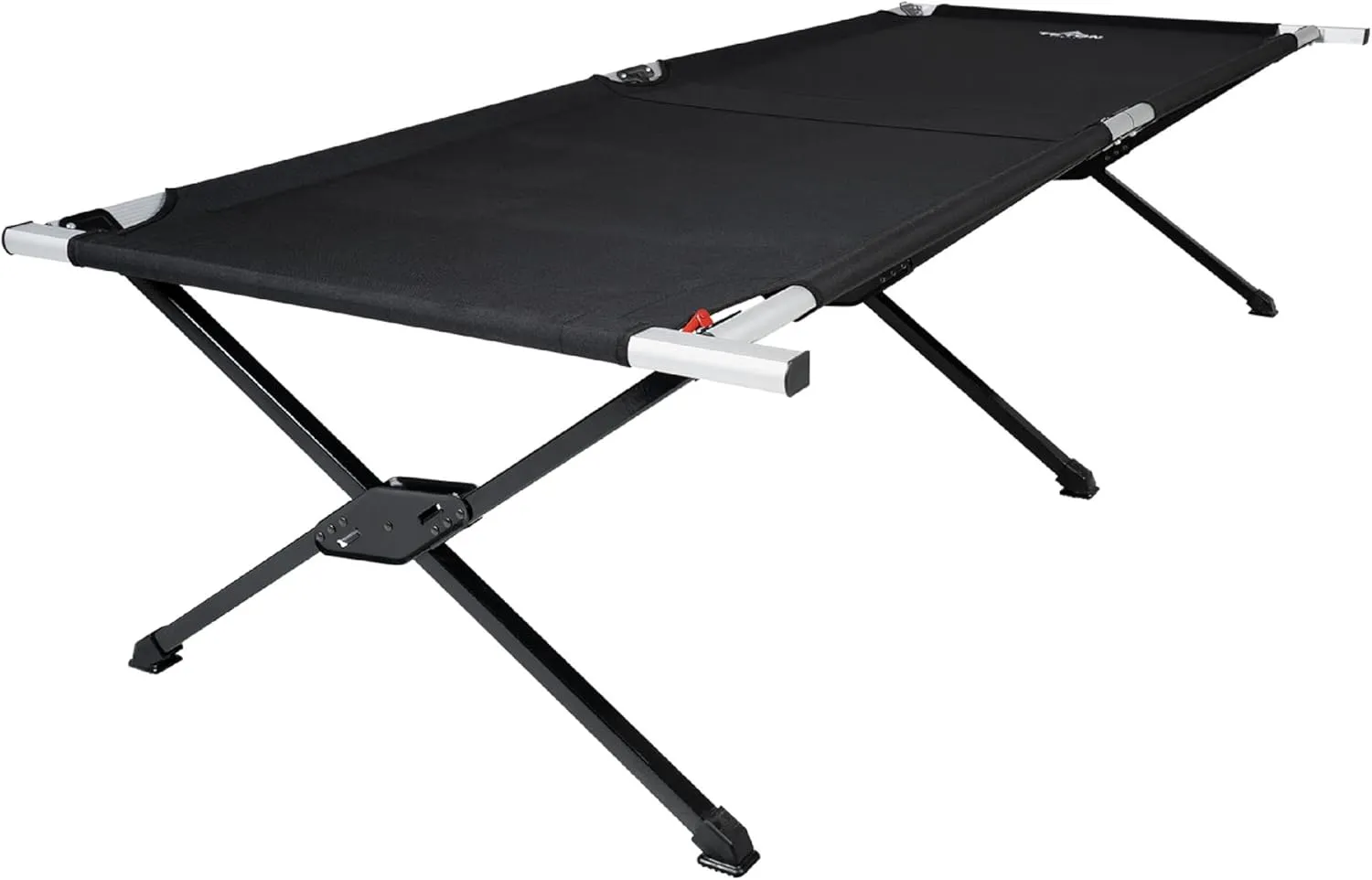 Teton Camping Cot with Patented Pivot Arm, Folding Camping Cot, Durable Heavy Duty Canvas, Comfortable Sleeping Bed for Adults, Portable