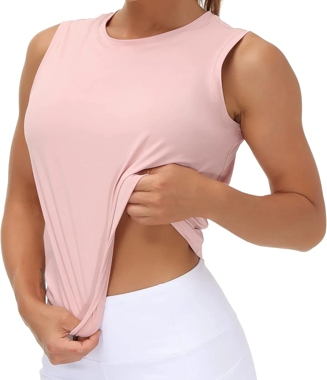 THE GYM PEOPLE Women's Workout Tops in Ice Silk Quick Dry Sleeveless