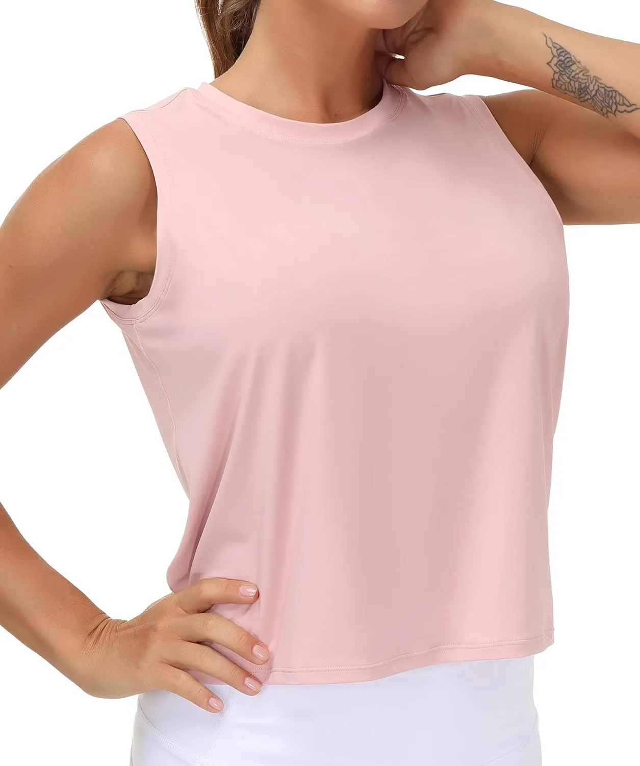THE GYM PEOPLE Women's Workout Tops in Ice Silk Quick Dry Sleeveless