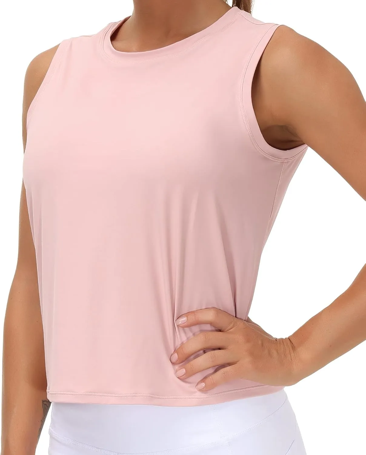 THE GYM PEOPLE Women's Workout Tops in Ice Silk Quick Dry Sleeveless