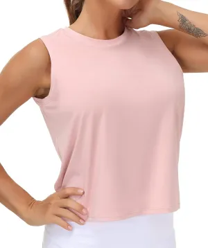 THE GYM PEOPLE Women's Workout Tops in Ice Silk Quick Dry Sleeveless